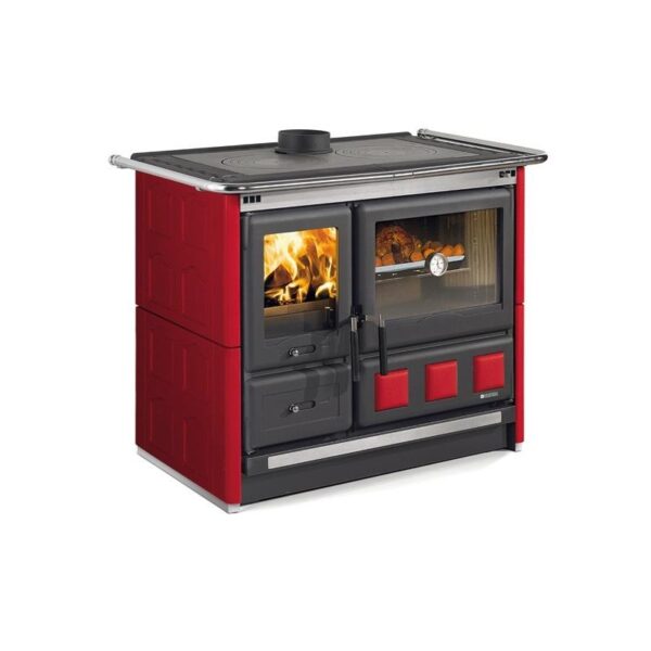Steingut Holzherd - LA NORDICA Rosa XXL Maiolica 10 kW