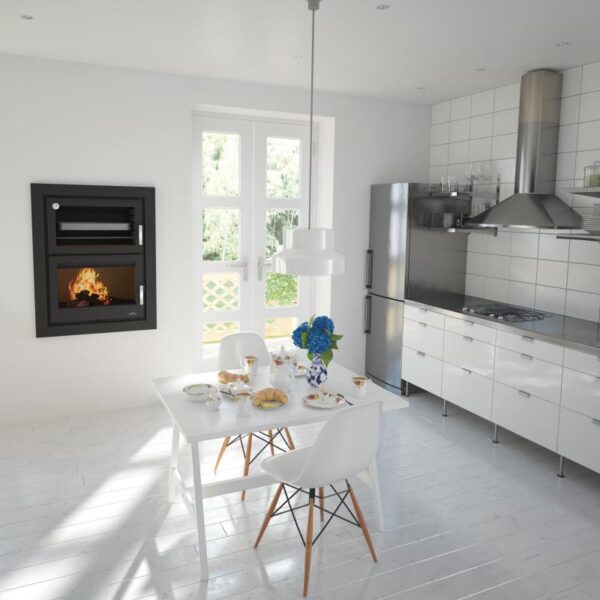 Holzeinsatz mit Ofen - BRONPI Murano - E 14 kW