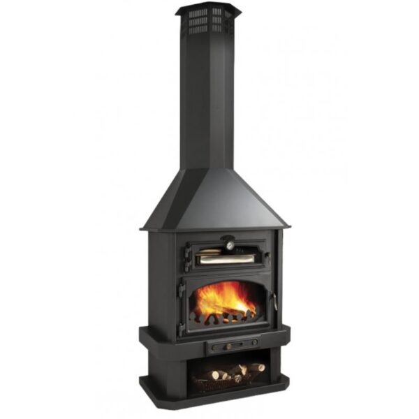 Holzofenkamin mit Backofen - BRONPI Ebro 14 KW