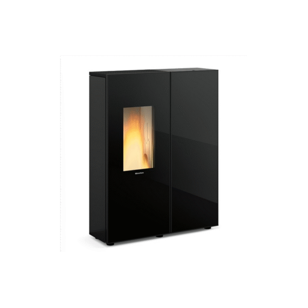 Extraflacher, wasserdichter, belüfteter Pelletofen mit Kanalanschluss – EXTRAFLAME Sharon Plus Crystal 11 kW