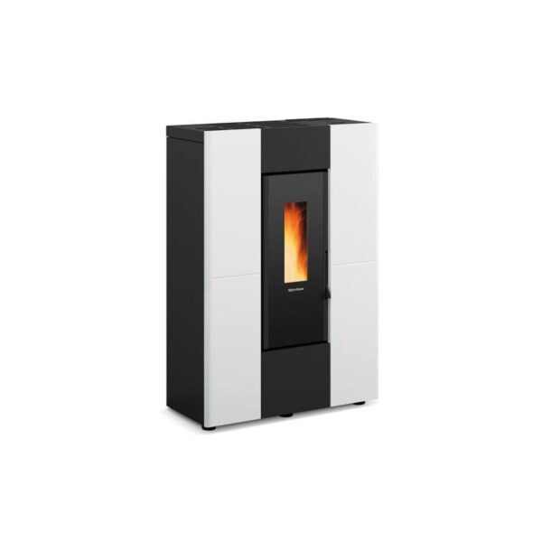 Schlanker, kanalisierter, belüfteter Pelletofen – EXTRAFLAME Marilena Plus AD Steel 9 kW
